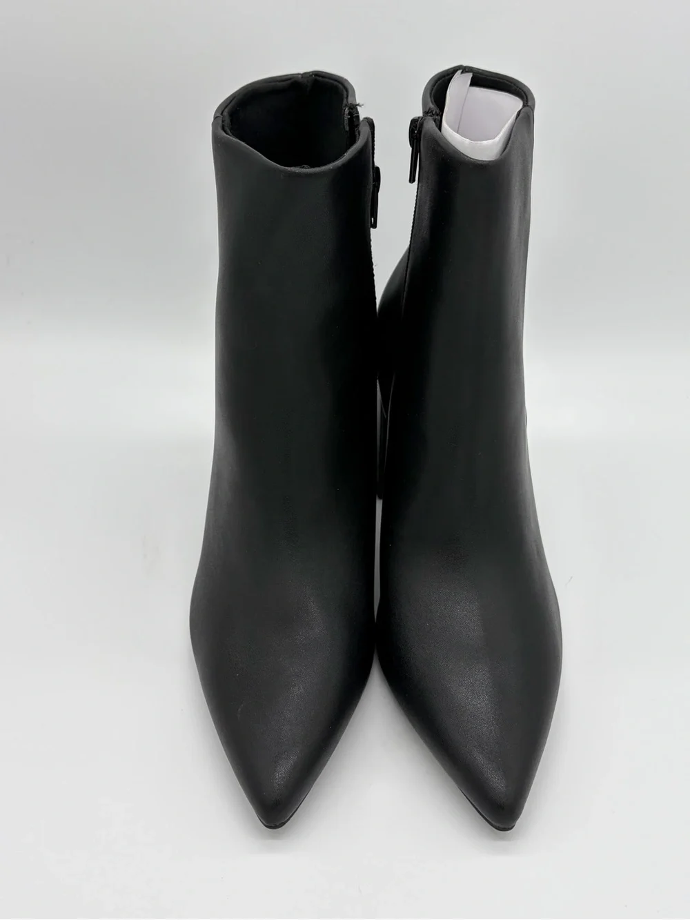 Wild Pair Black Pointed Toe Block Heel Ankle Booties